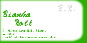 bianka noll business card